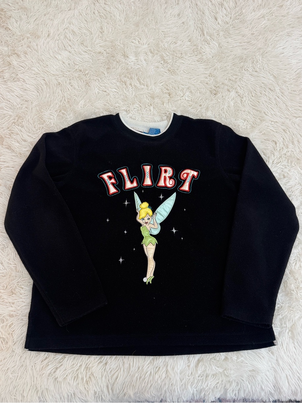 Disney Black Tinker Bell 'Flirt' Graphic Sweatshirt